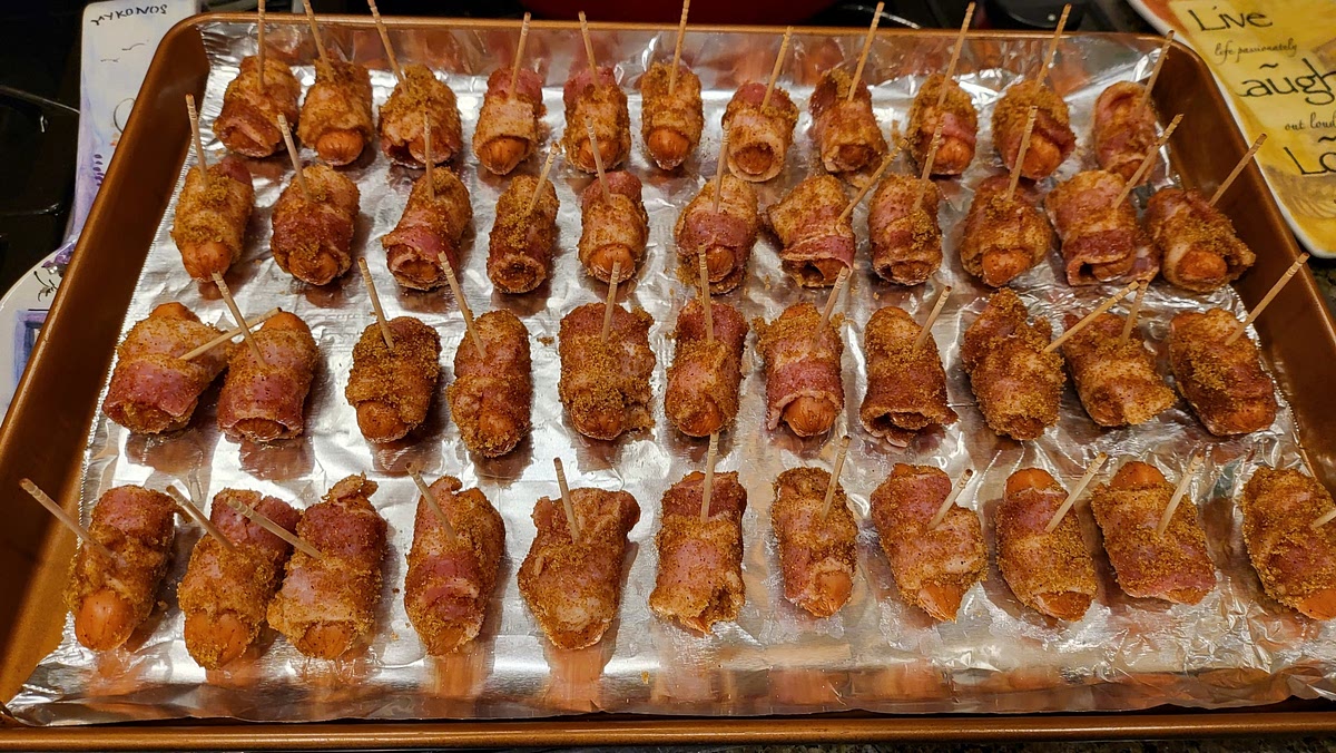 Place on Cookie Sheet and Bake at 375 for 15 Minutes, or until Bacon is Cooked.