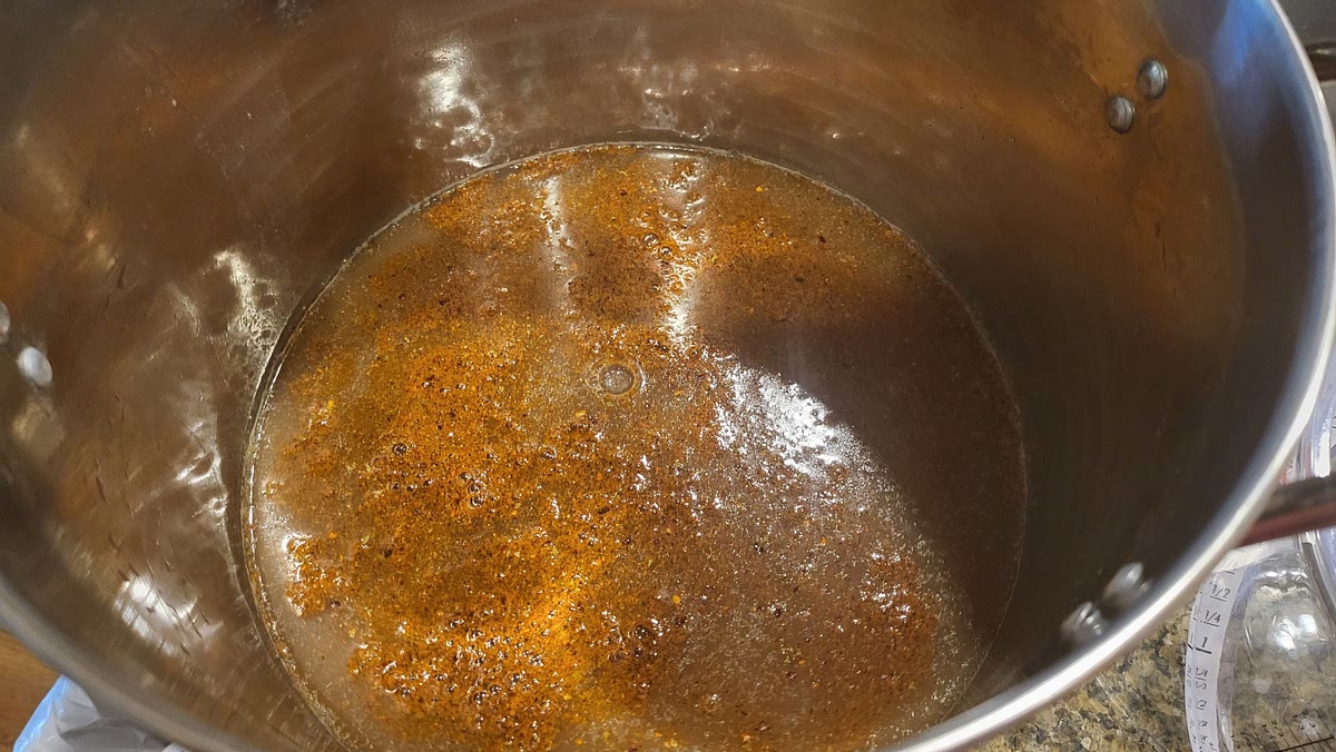 Combine all of the brine ingredients in a large Container.