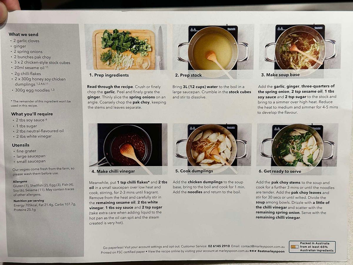 1. Prep ingredients
Crush or finely chop the garlic. Peel and finely grate the ginger. Thinly slice the spring onions on an angle. Coarsely chop the pak choy, keeping the stems and leaves separate.