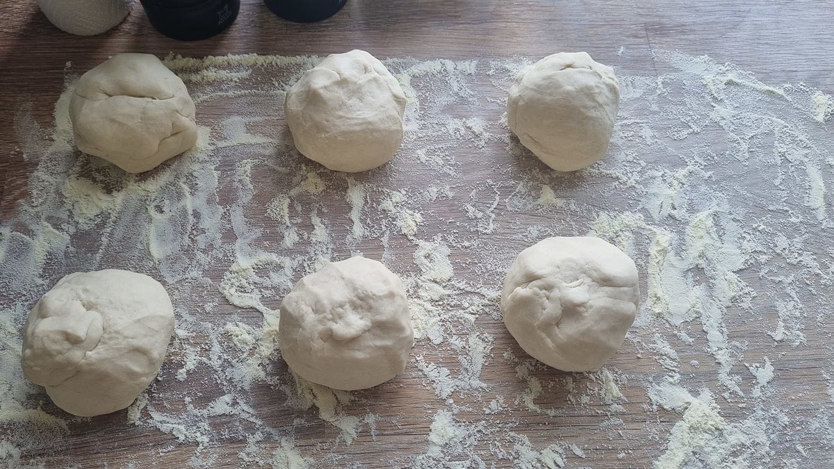 Cut into 6 pieces and proof for 2 hours