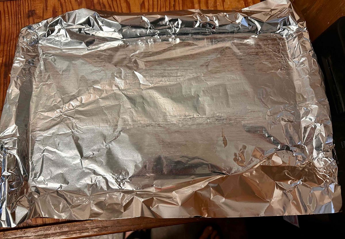 Line a baking tray with foil and drizzle with a small amount of coconut oil