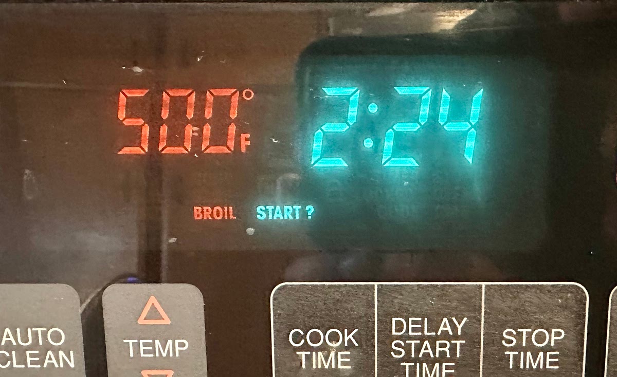 Heat Broiler to 500 degrees