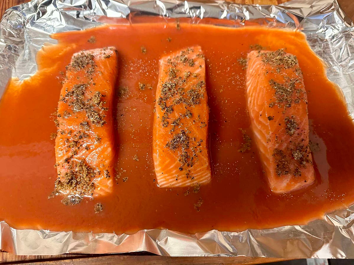 Cover filets with a heaping teaspoon of lemon pepper