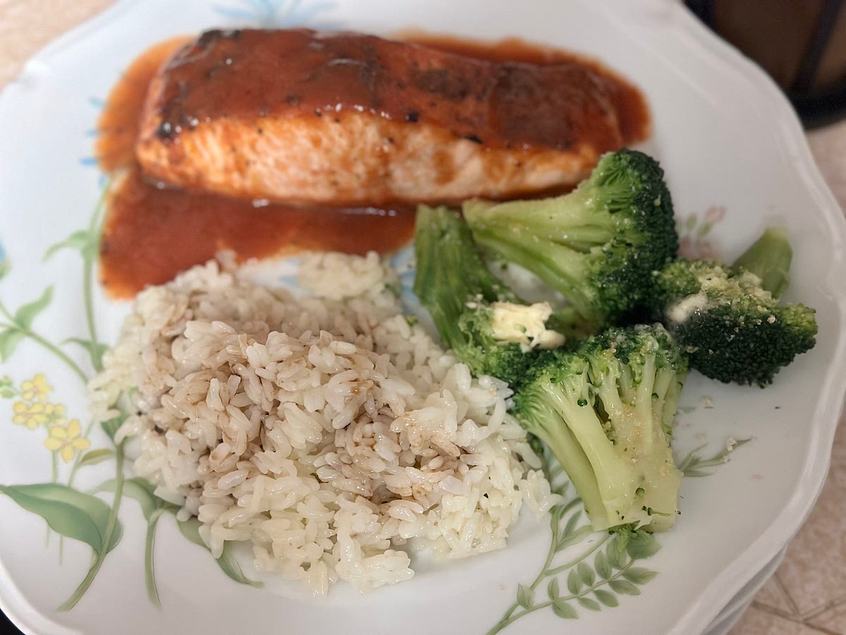 Excellent sides are sushi rice and a veggie side