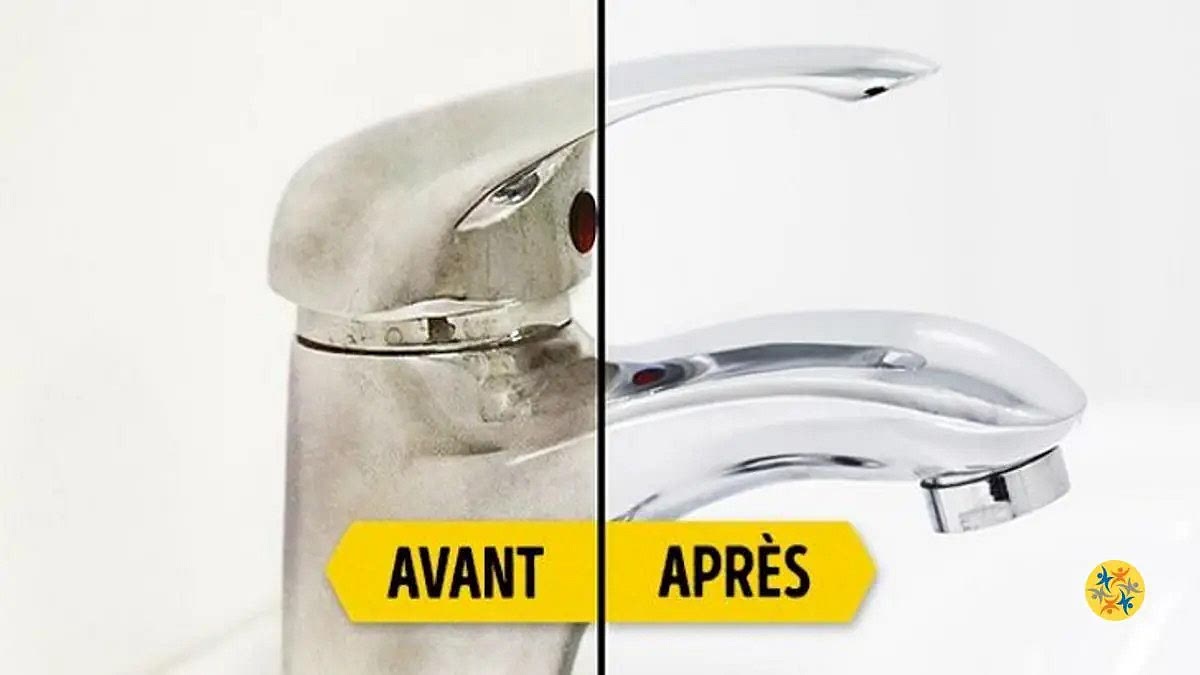 Spray JAUNE robinets, douche et fond du lavabo