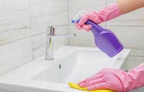 lavabo spray JAUNE puis chiffon sec