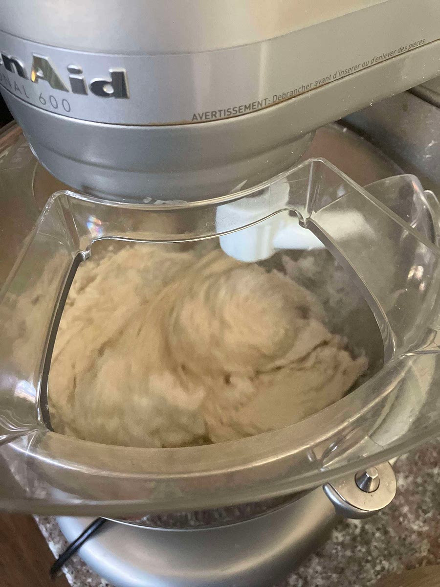 Let mix until a shaggy dough is formed. Stop a few times to make sure all ingredients are incorporated