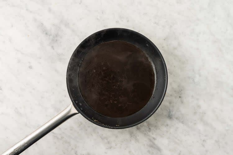 Whisk together honey, soy sauce, cornstarch and 2/3 cup water in a medium bowl. While pork roasts, add honey mixture to the same pan. Bring to a boil over medium-high. Once boiling, cook, stirring often, until sauce thickens slightly, 2-3 min.