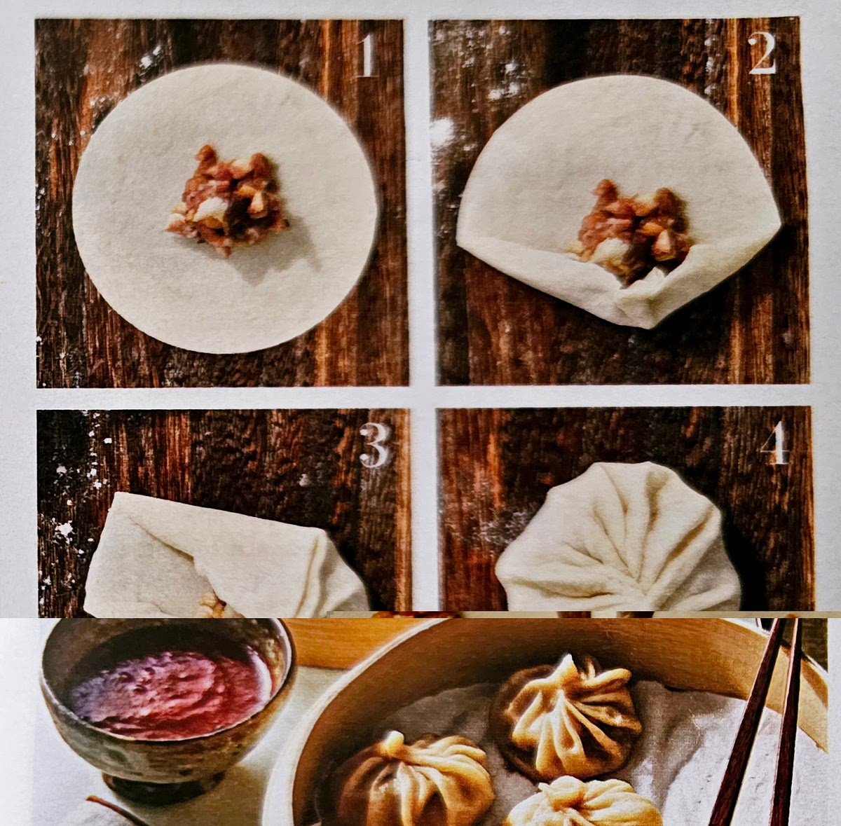 NOTES:
Dumplings vary in thickness depending on the region of origin. Follow the instructions for each recipe. For thin wrappers roll to 1/6 inch thick. For thick wrappers roll to 1/8 inch thick, and for medium roll halfway between the two measurements.