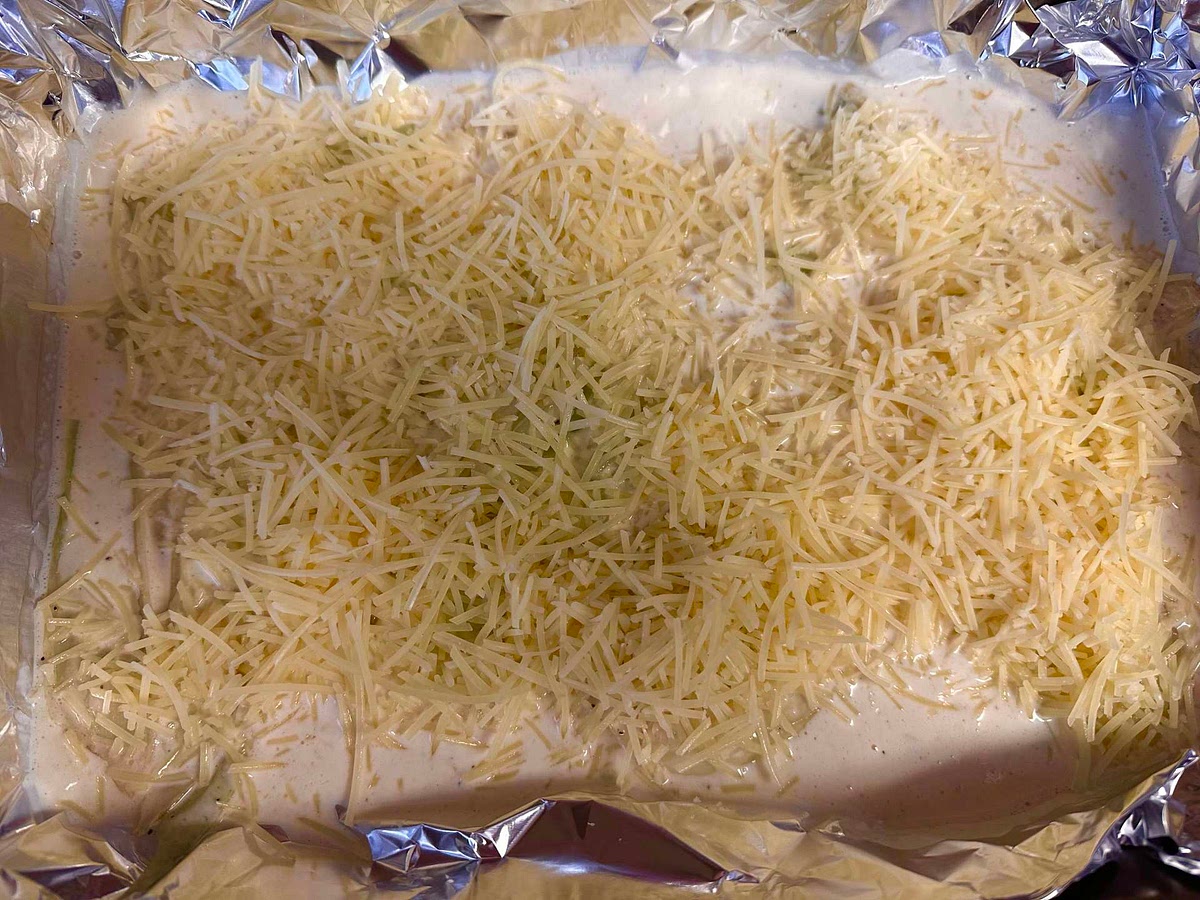 Bake for 30 minutes in the preheated oven, or until the top is golden brown and the fennel is tender enough to pierce with a fork.
