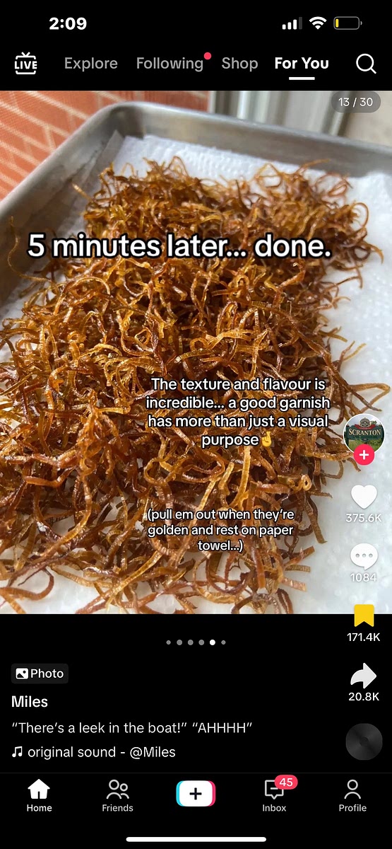 Pull them out and onto paper towel when golden