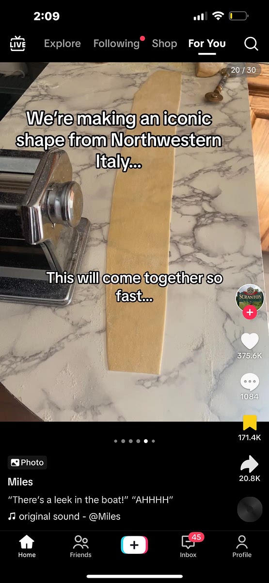 Roll out rested dough into a long sheet