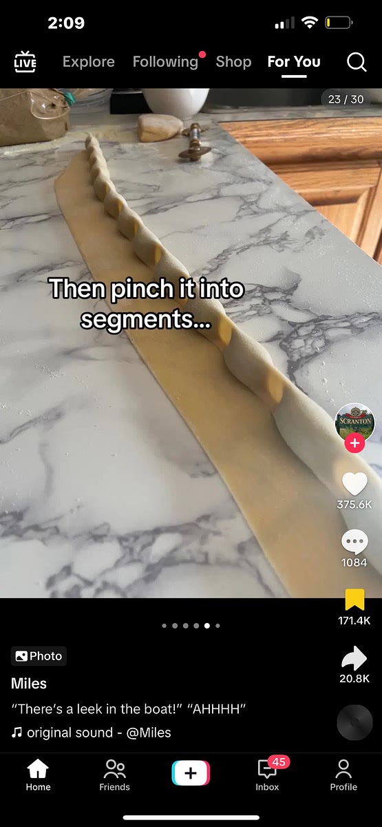 Pinch into segments