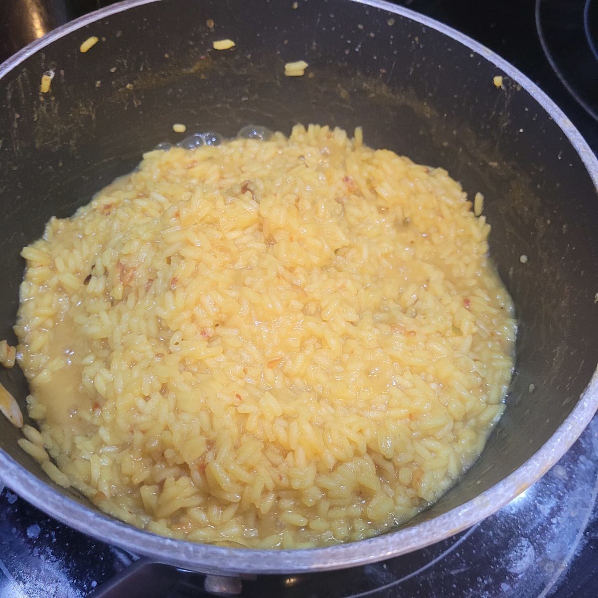 Cook rice to package directions