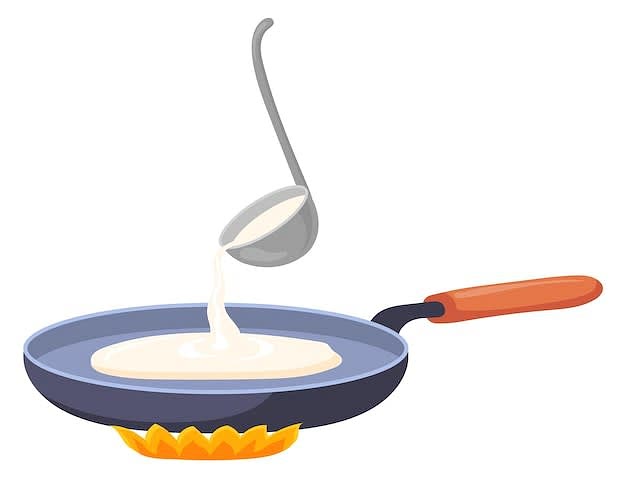 En una sartén antiadherente agregue un poco de manteca. Agregue un poco de la mezcla y cocine de ambos lados pocos minutos