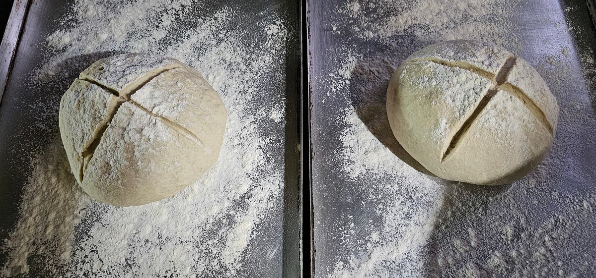 Cortar las piezas del tamaño deseado, dar forma a los panes y dejar leudar de nuevo.