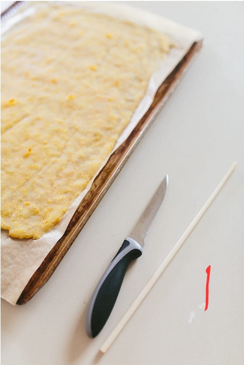 Sprinkle desired amount of salt on top before placing into the over. Coarse is best but any salt is fine.