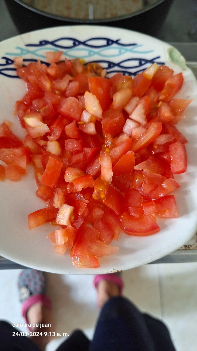 Picar el tomate en cuadros