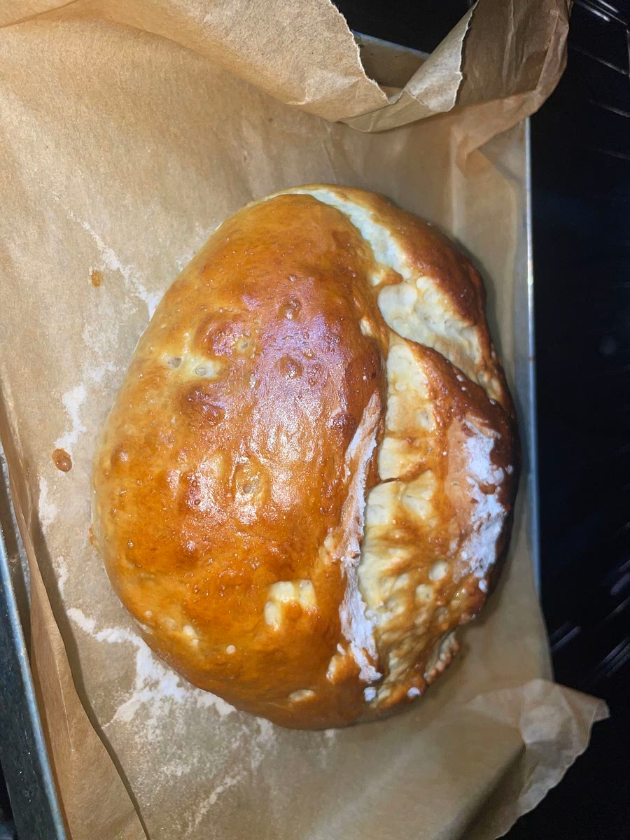 Put it in the oven until golden brown and you are done