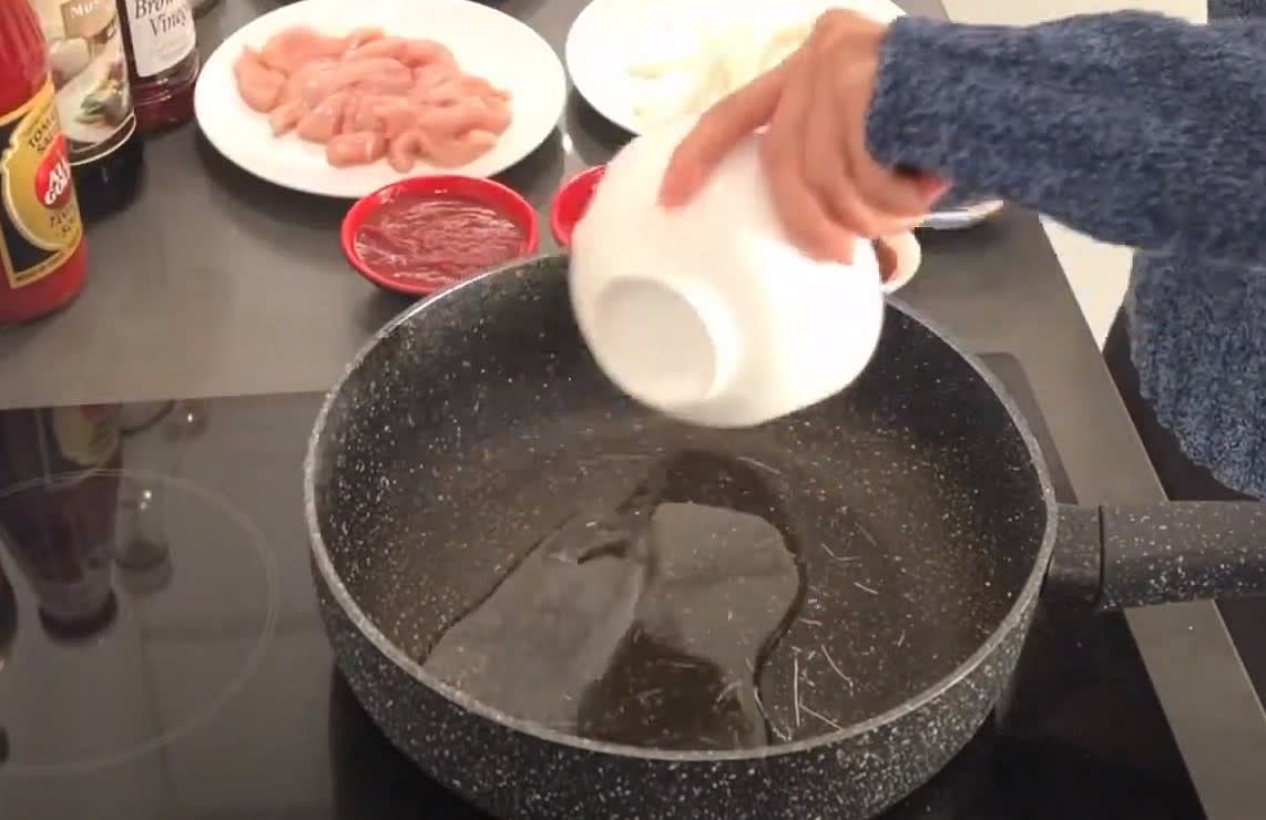 Heat your pan and add the oil