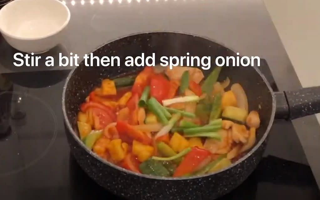 Add the spring onion