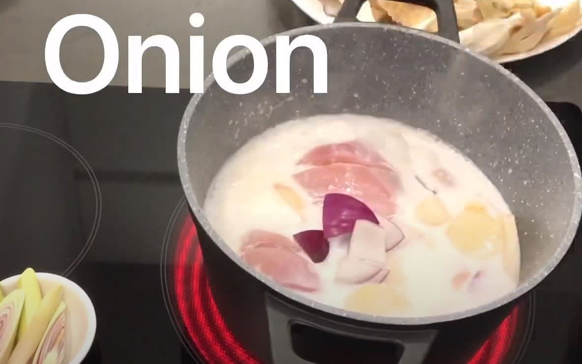 Add other half Sliced Red Onion