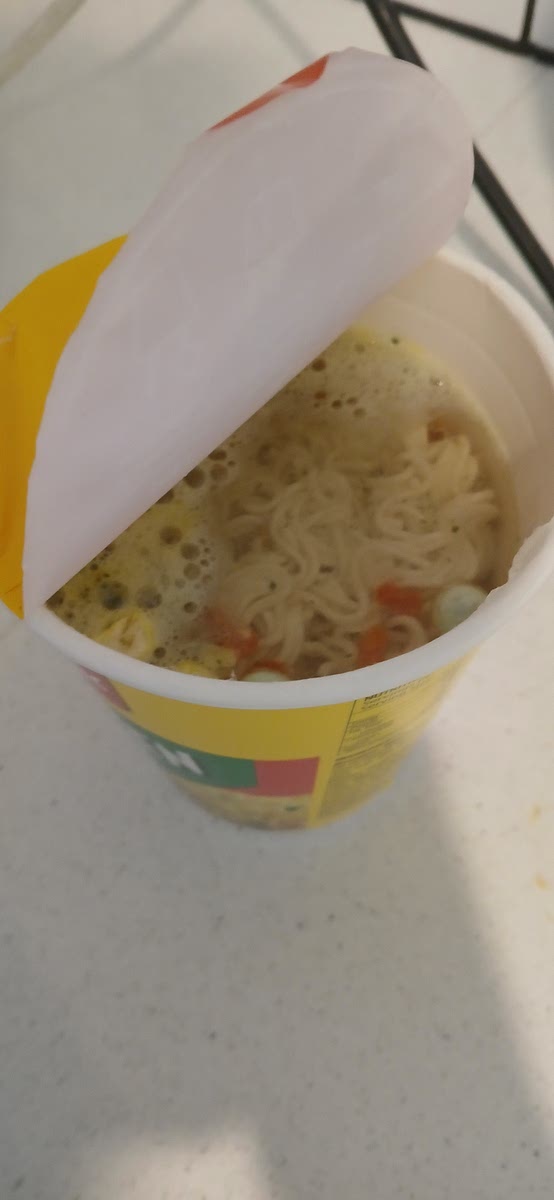 Wait about 2 mins or until the boiling water starts to sink.