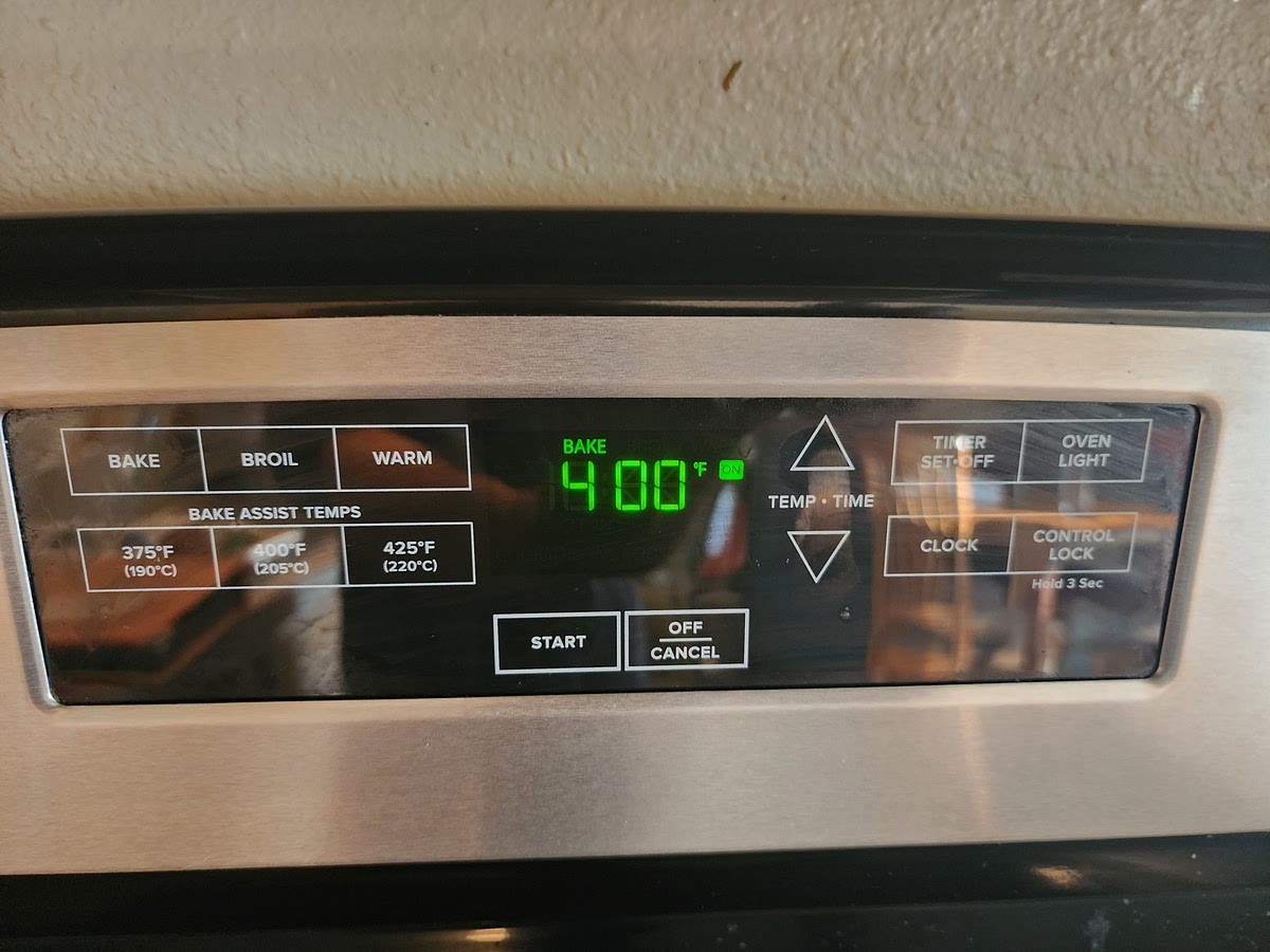 Pre heat oven 400 degrees f