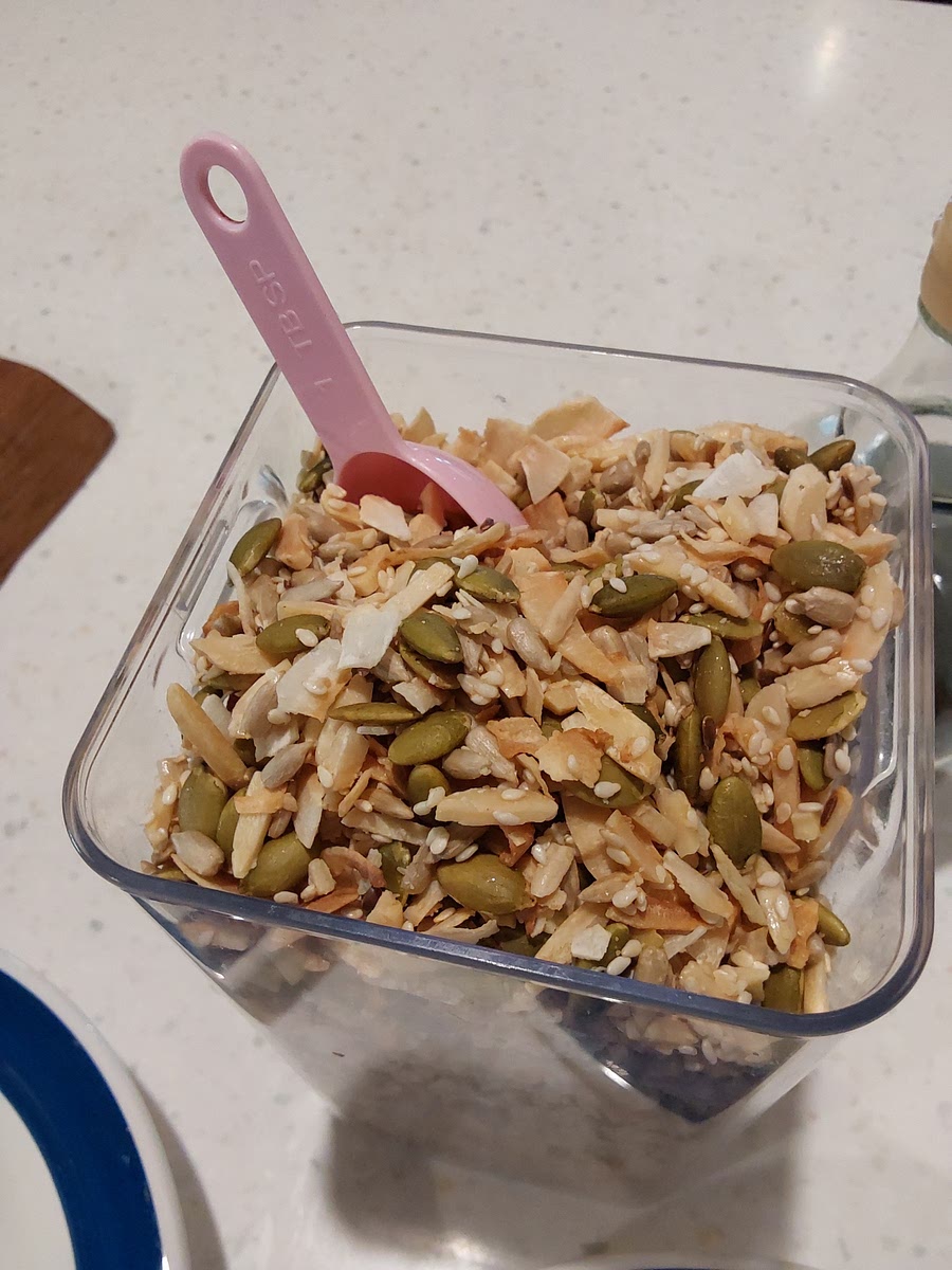 Toasted nut and seed granola