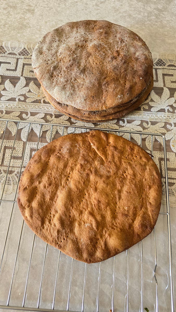 Bake in a preheated oven at 180°C for about 2 minutes. Prick the layers with a fork before putting it in the oven.