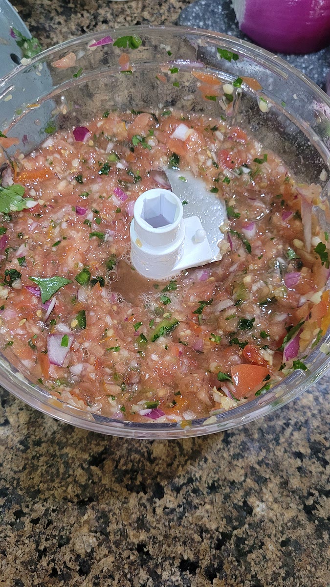 Chop till ingredients are fine.