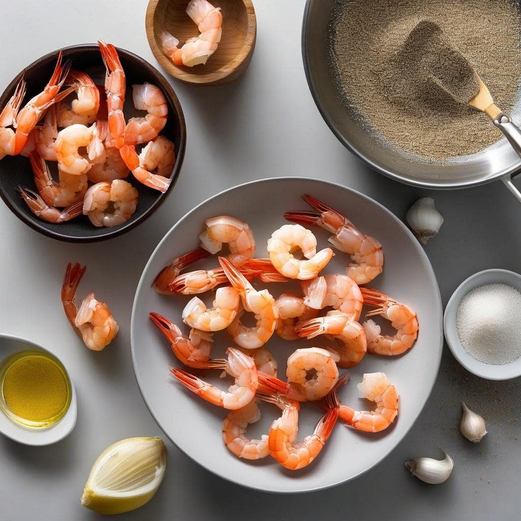 3. **Make Garlic Butter Sauce:** - In the same skillet, add the remaining tablespoon of butter. - Add garlic and cook, stirring frequently, until fragrant, about 1-2 minutes. - Stir in chicken broth (or wine) and red pepper flakes (if using); cook until the liquid is reduced by half, about 1-2 minutes. Season with salt and pepper to taste.
