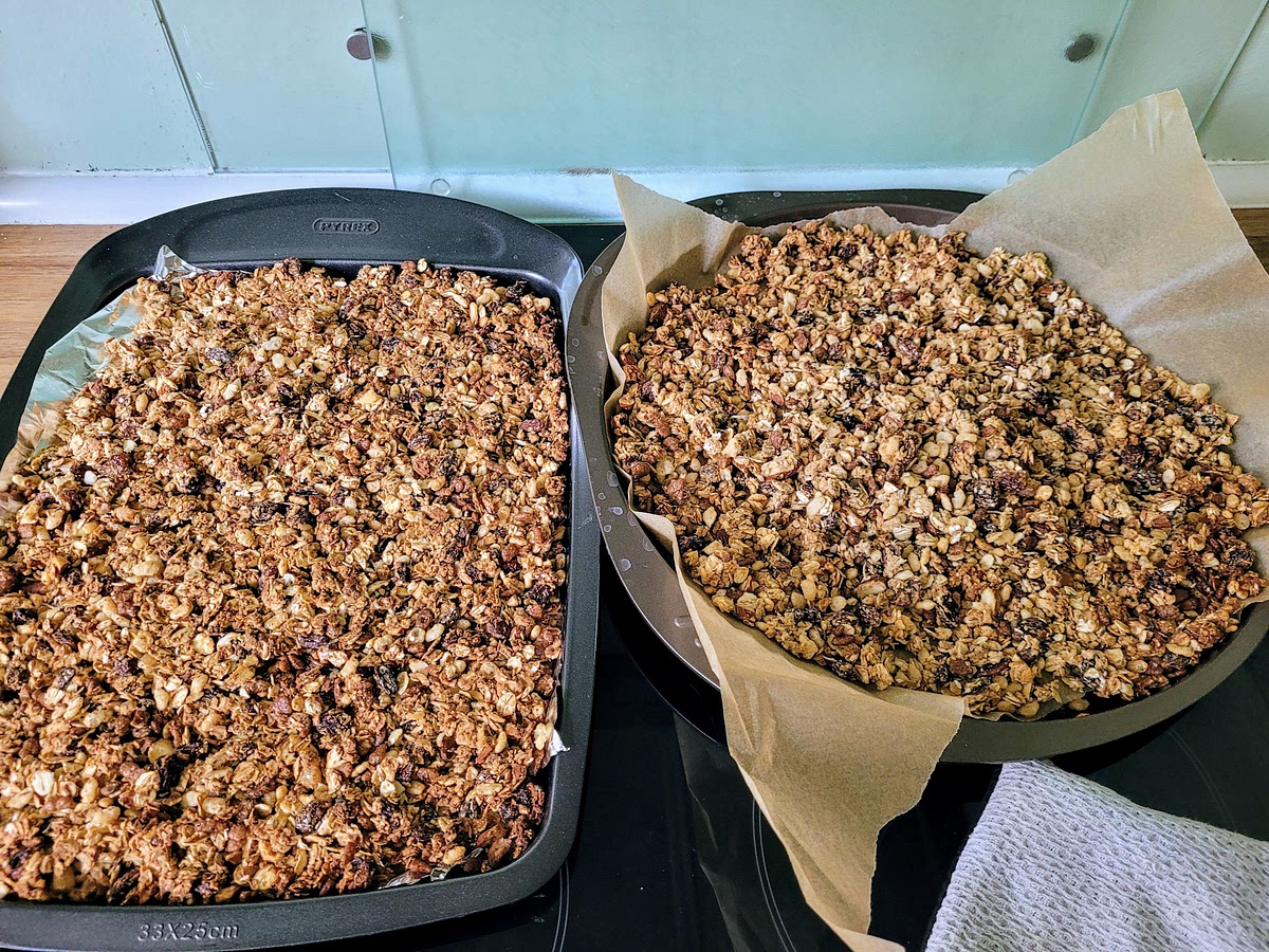 Place on baking tray evenly spread out and bake for 8-10 mins at 180°