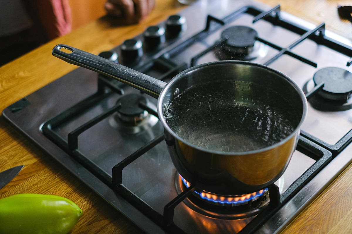 - Bring the water to a boil over medium-high heat.