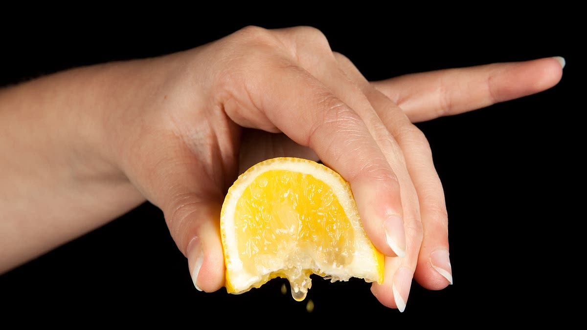 Add lemon juice, salt, and black pepper to taste.