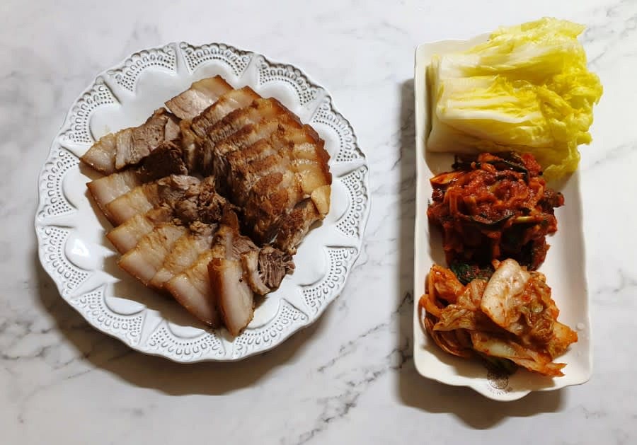 달달한 양념이 맛있는 펩시수육 완성이에요.