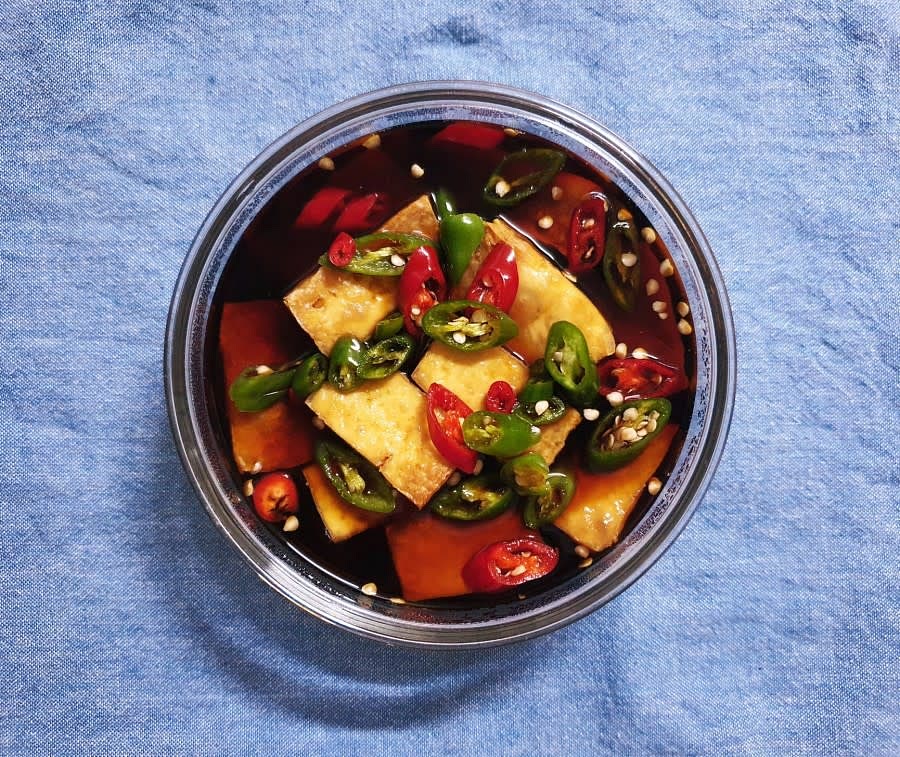 리얼 밥도둑 두부장이찌 완성이에요.