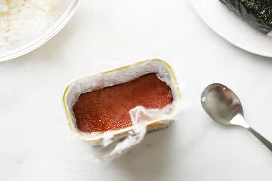 Add one slice of Spam on top.