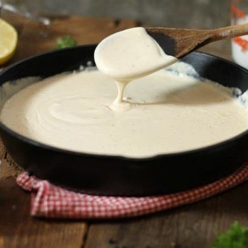 Add quarter of the can of evaporated milk and mix well and then Add quarter of the can of evaporated milk and mix well and then repeat this until you finished the can of evaporated milk. After u finished the can mix for a minute then add the Dijon mustard and mix well. Then slowly add the heavy cream until you finished 1 cup and mix well. Then continue adding the heavy cream slowly and mix well. Let it cook for 2 minutes.