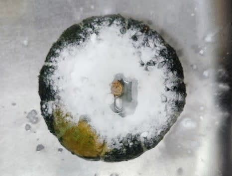 단호박 1개를 베이킹소다로 깨끗이 세척합니다.