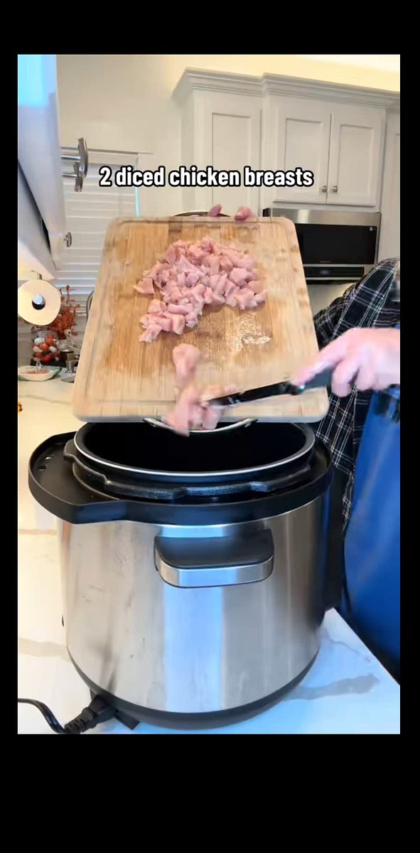 Clean and cube chicken according to preference