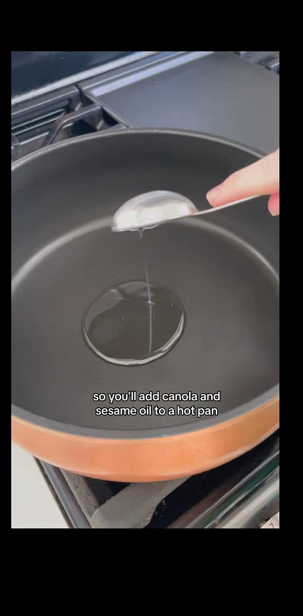 Add canola oil to a hot pan