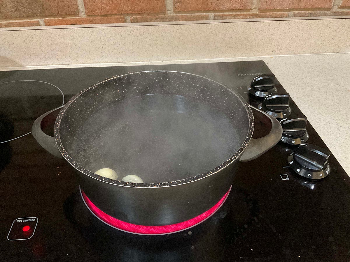 Boil 12 cups of water