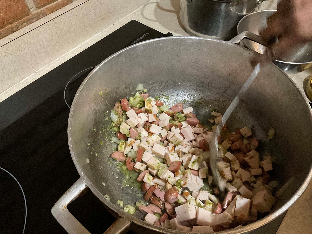 Add turkey ham