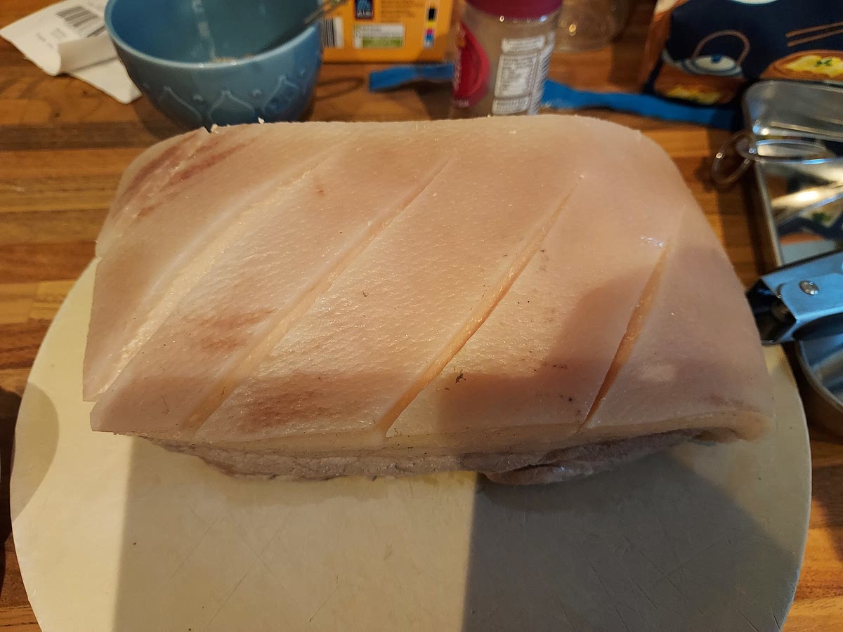 Drain out all the water and use cold water to renise pork belly to avoid still cook. Resting for 1 to 2 hours