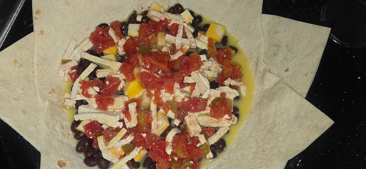 1/2 the egg/milk mixture