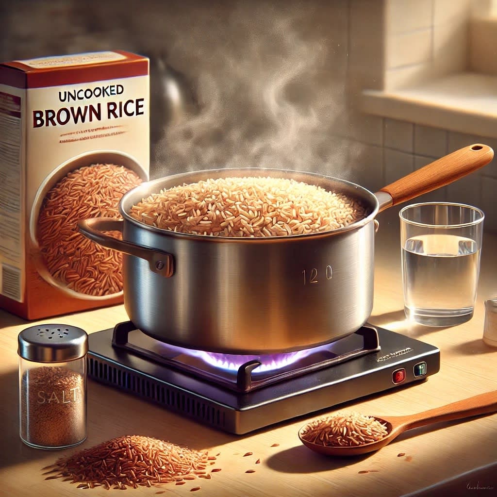 1.	Cook the brown rice according to package directions.