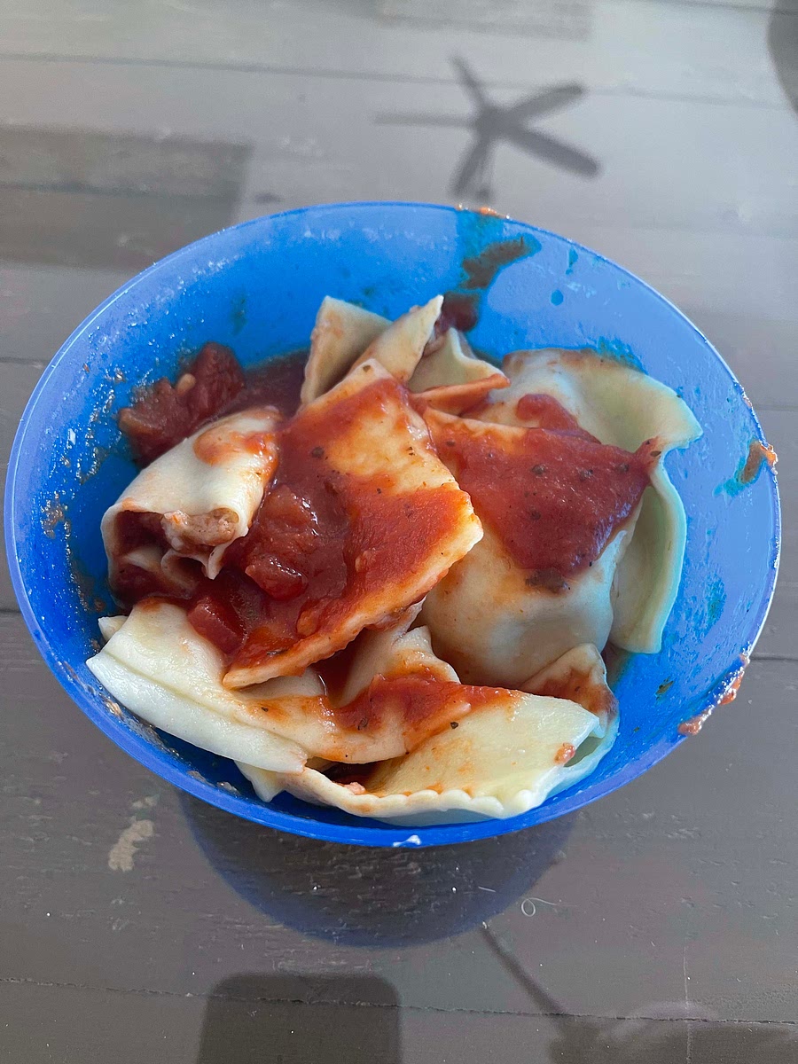 When finished, decide how you want to store them: at room temperature (1 hr), in the fridge (2 hrs max) or freeze immediately (1 month). I prefer to freeze my ravioli. They hold their shape the best.