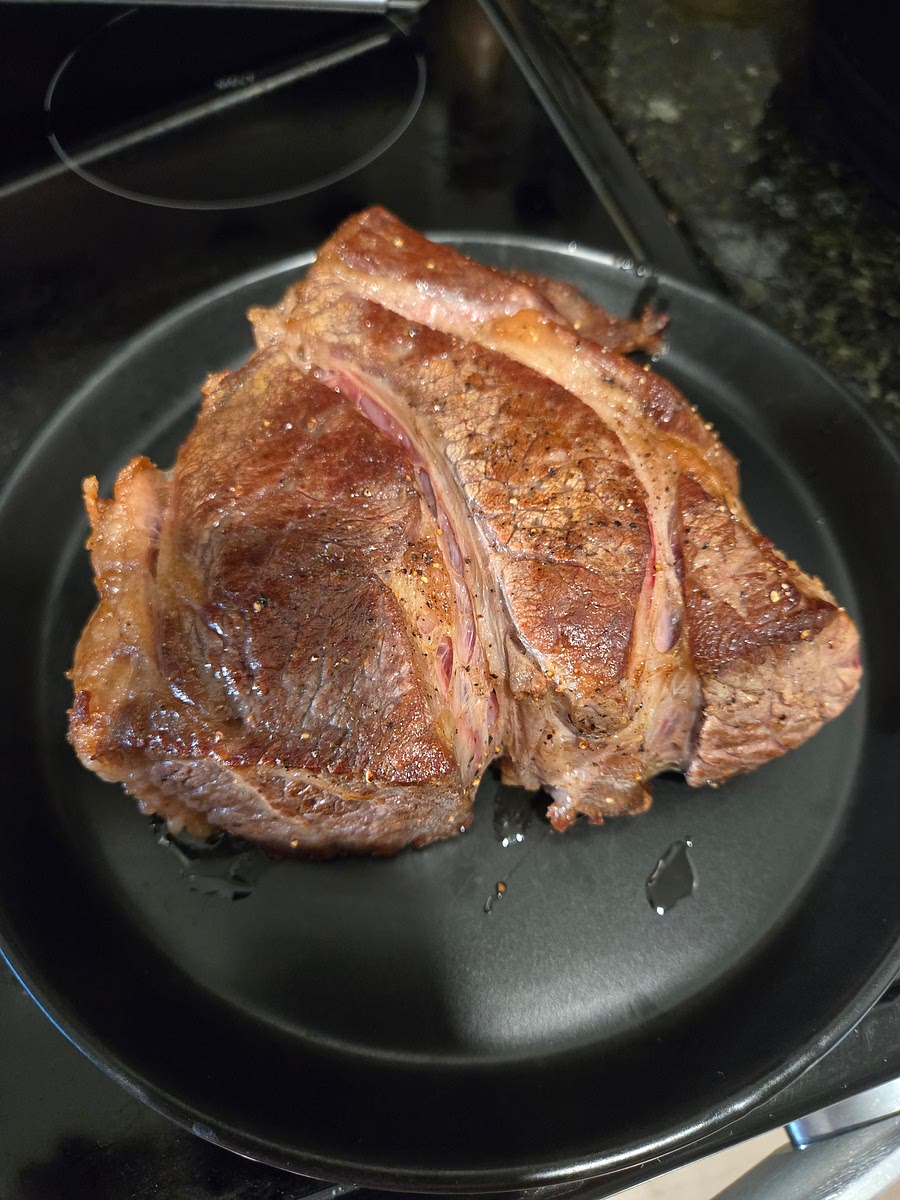 Once the pot is hot, sear the roast for 3-4 minutes per side and 40 seconds on each edge, until browned all on sides. Remove the roast and set it aside.