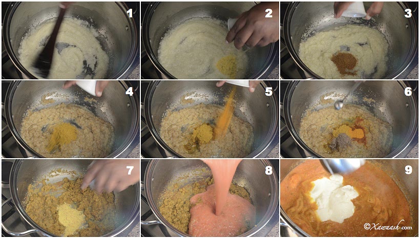Steps for preparing the yogurt coconut chicken (1)